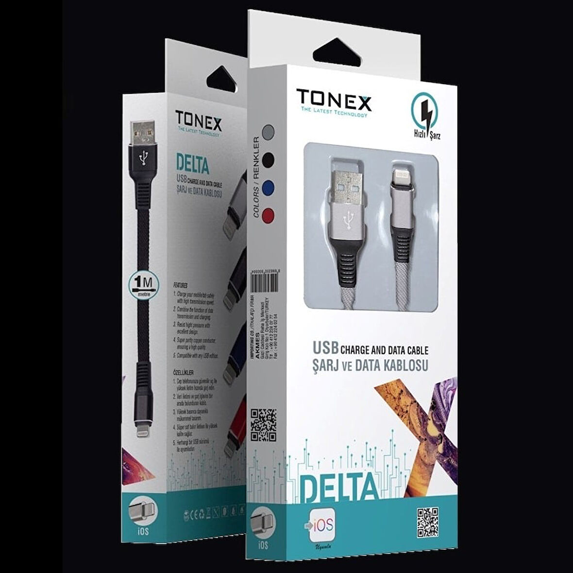 3.4A (TYPE-C) Hızlı Şarj Ve Data Kablosu Tonex Delta