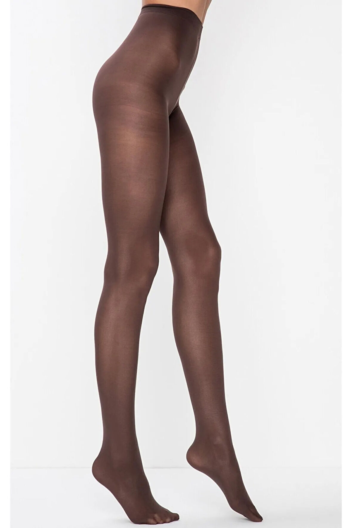 Kadın Kahverengi Micro 40 Kestane Külotlu Çorap