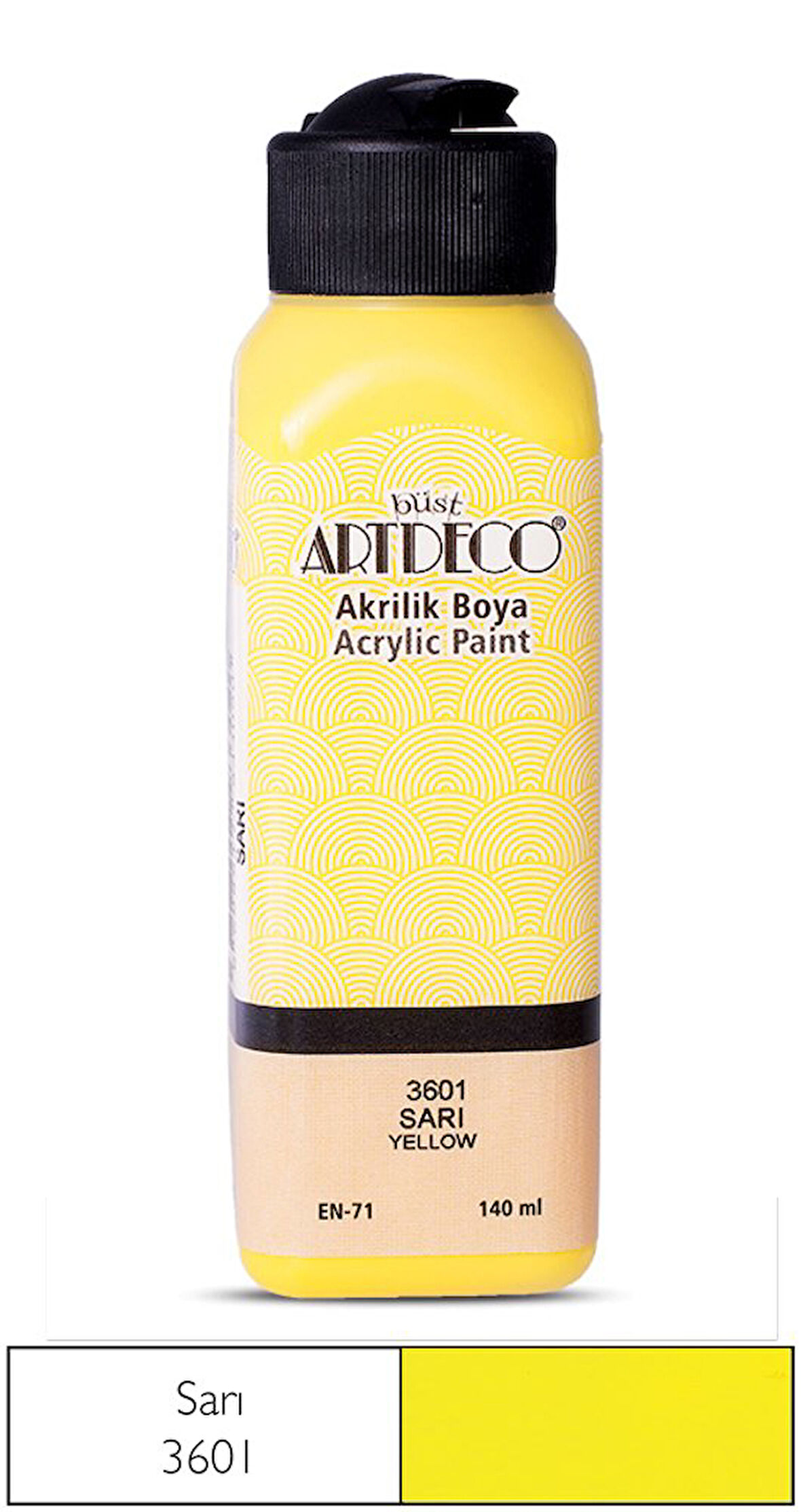 Artdeco Akrilik Boya 140 ml Sarı - 4 adet