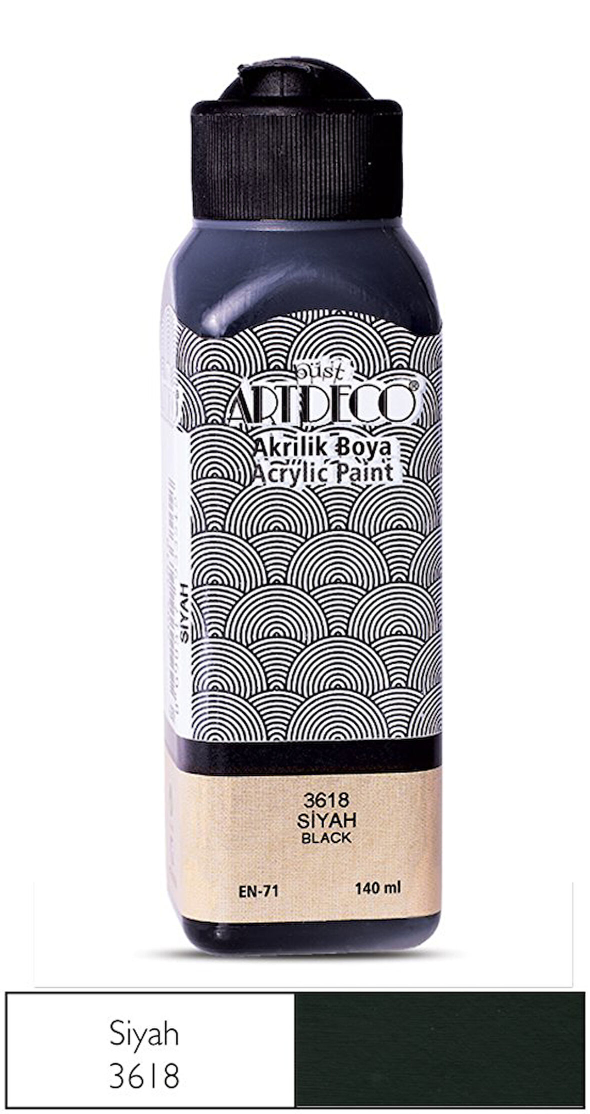 Artdeco Akrilik Boya 140 ml Siyah 2 adet