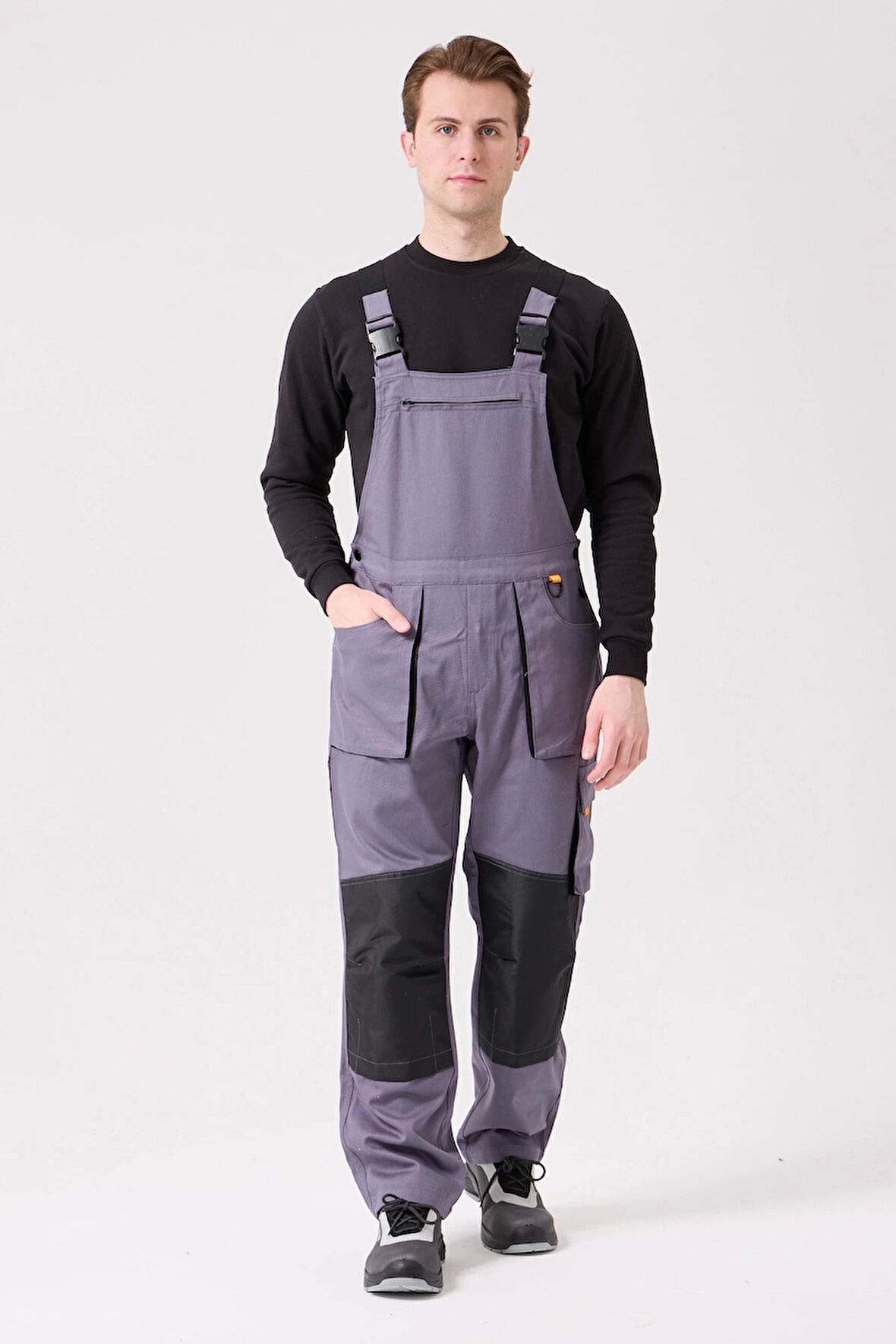 Baccata Bahçıvan Tulum Erkek İş Güvenliği Kot Salopet Dayanıklı Denim Tulum Çok Cepli