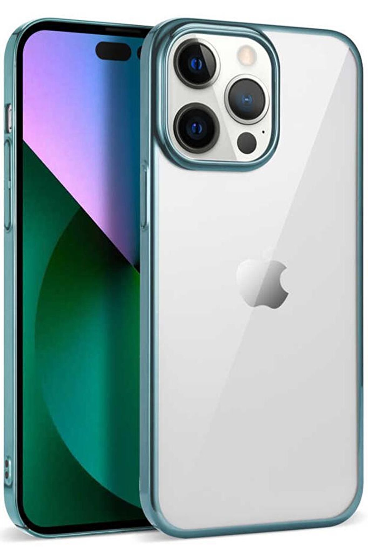 iPhone 14 Pro Kılıf Kenarları Renkli Lüx Pixel Kapak