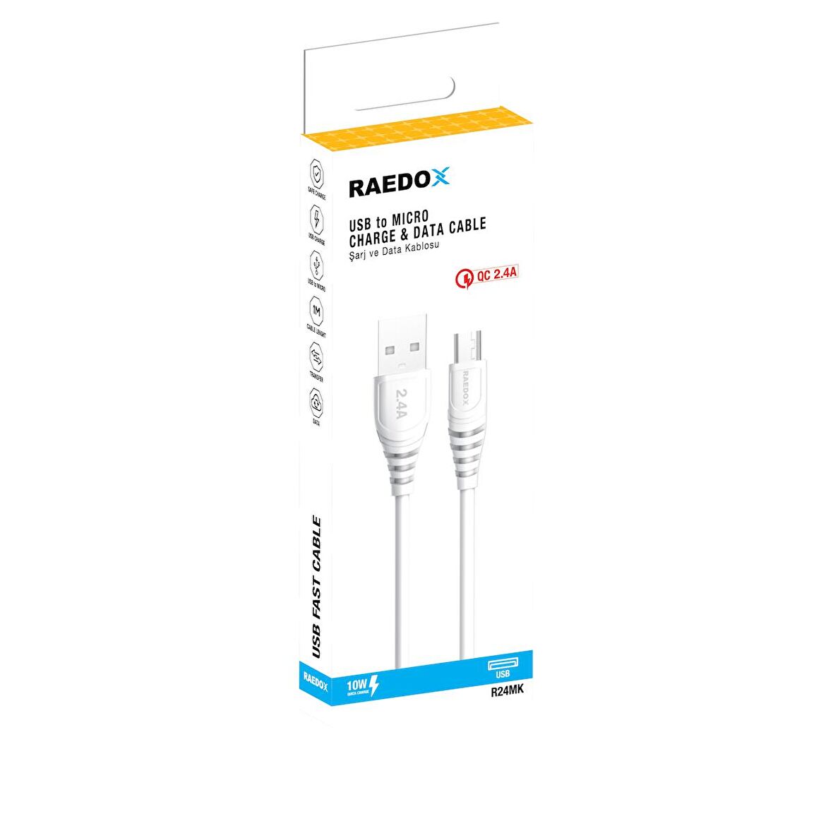 Raedox Usb To Type-C 10W 2.4A Hızlı Kablo