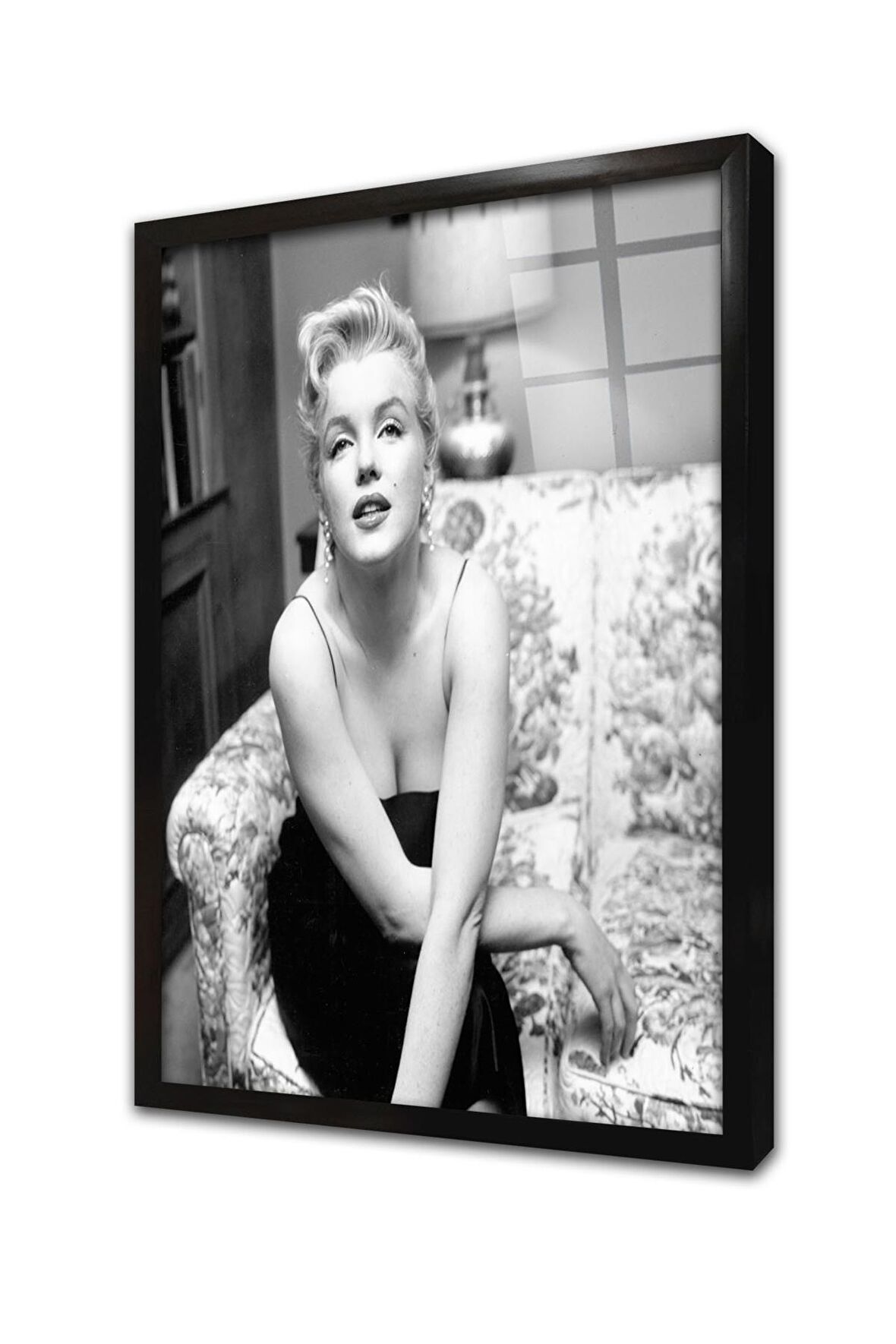 Marilyn Monroe Çerçeveli Cam Tablo