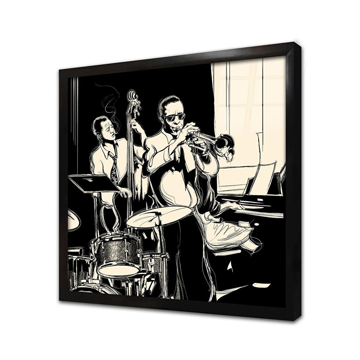 Orkestra Çerçeveli Cam Tablo