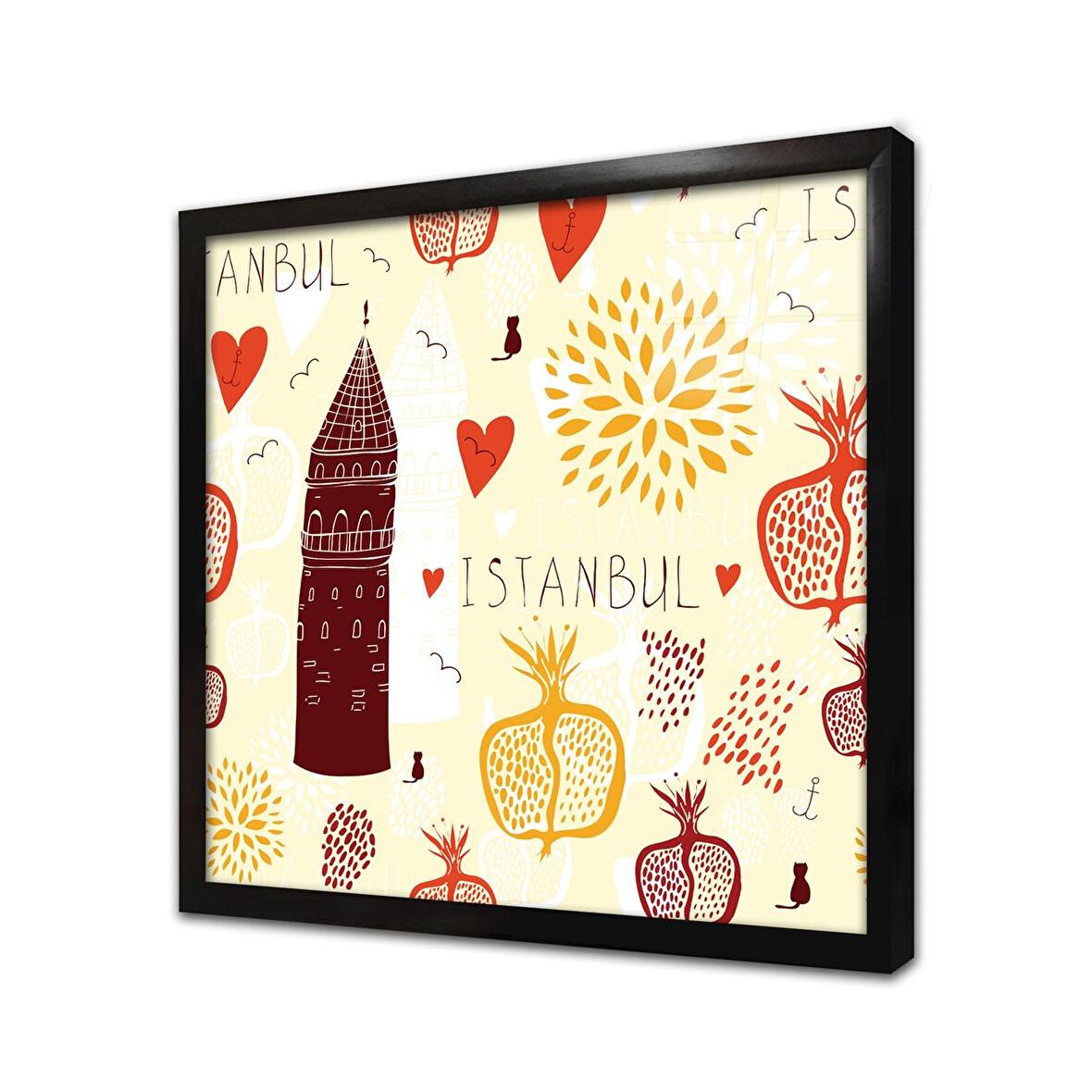 Galata Çerçeveli Cam Tablo