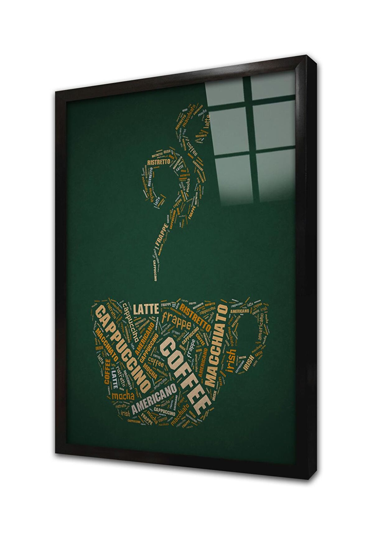 Dekoratif Soyut Çerçeveli Cam Tablo