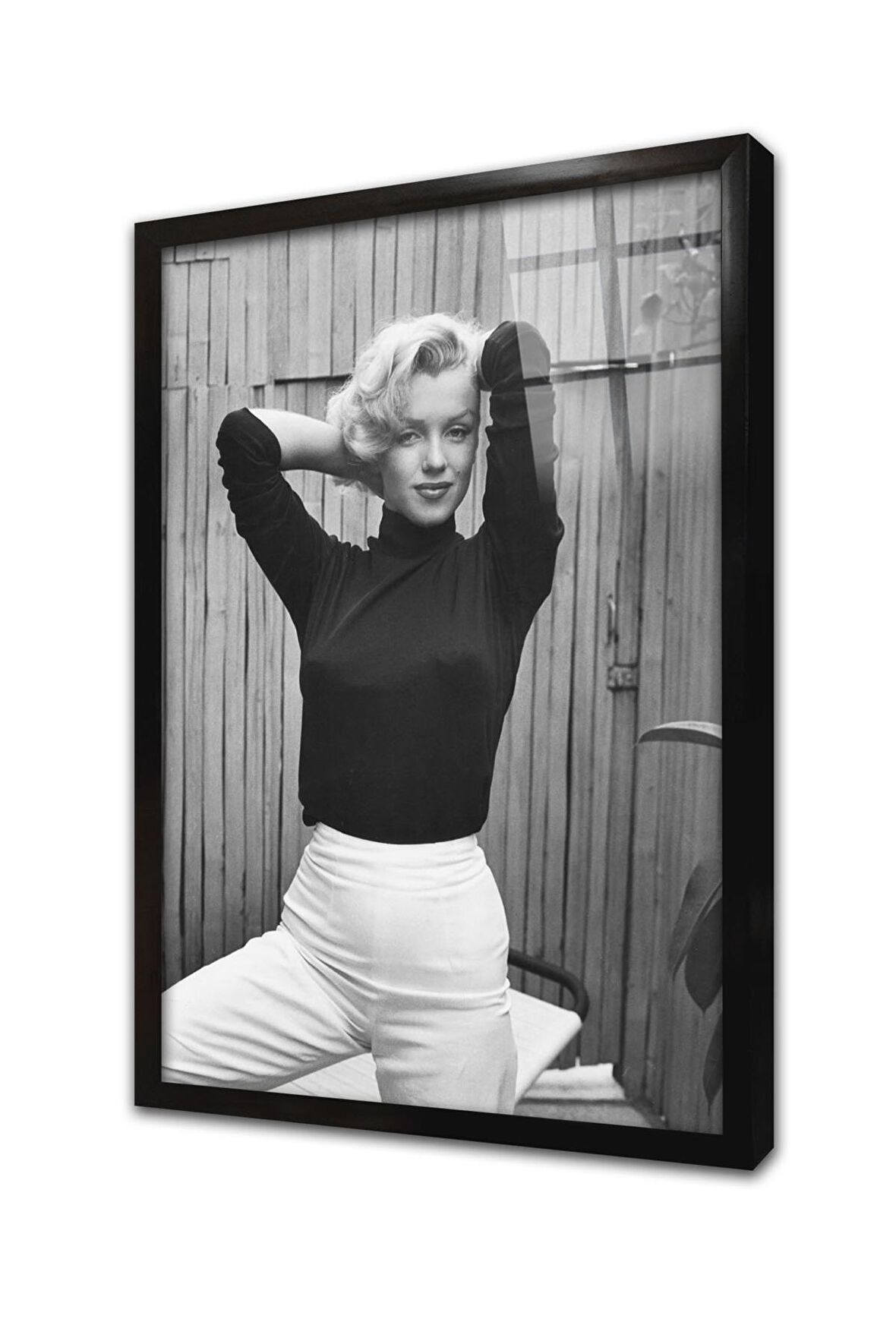 Marilyn Monroe Çerçeveli Cam Tablo