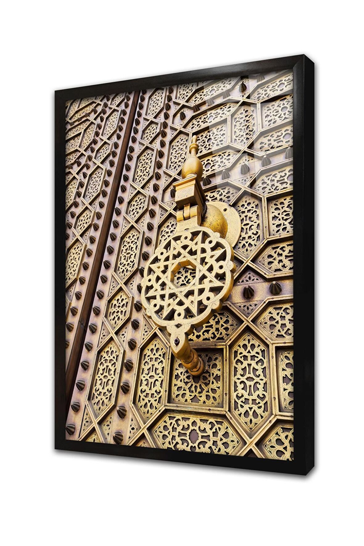 Ahşap Oyma Kapı Çerçeveli Cam Tablo