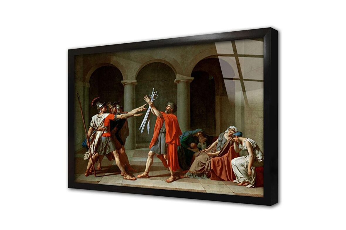 Horas Kardeşlerin Yemini Çerçeveli Cam Tablo