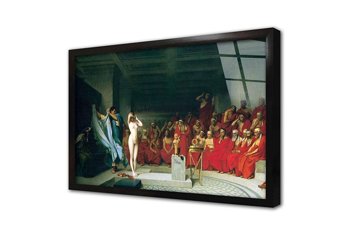 Areopagus Önce Phryne Çerçeveli Cam Tablo