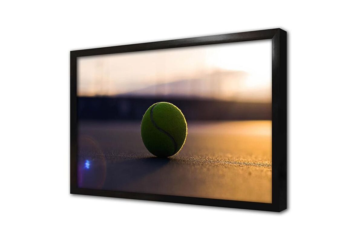 Makro Tenis Topu Çerçeveli Cam Tablo