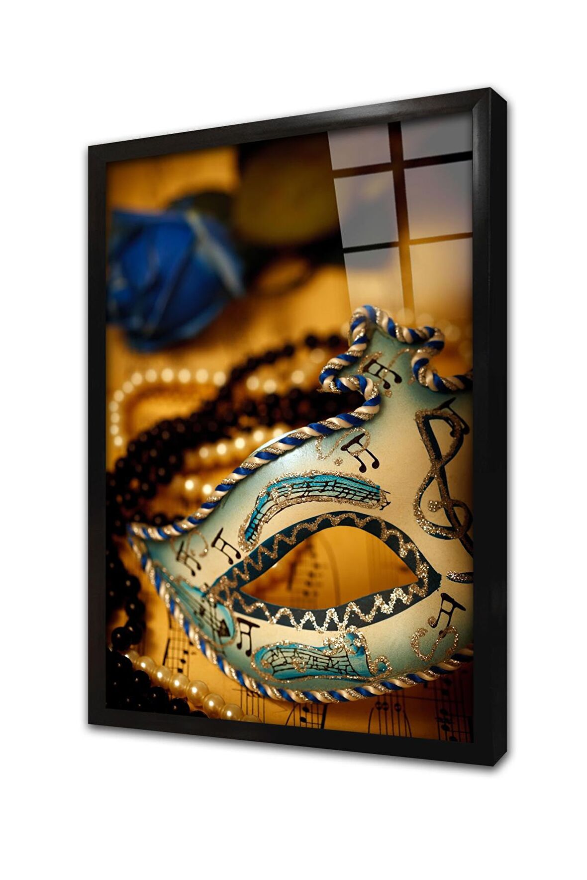 Maske Çerçeveli Cam Tablo