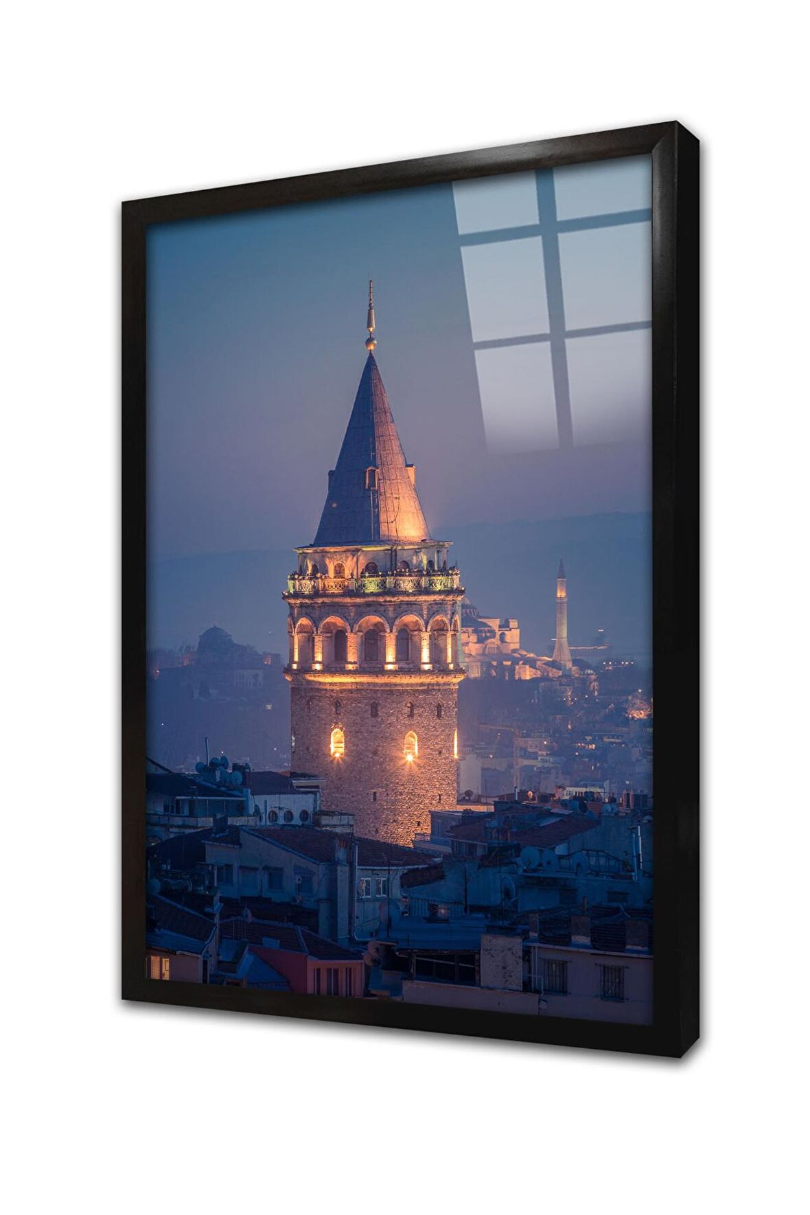İstanbul Galata Kulesi Çerçeveli Cam Tablo