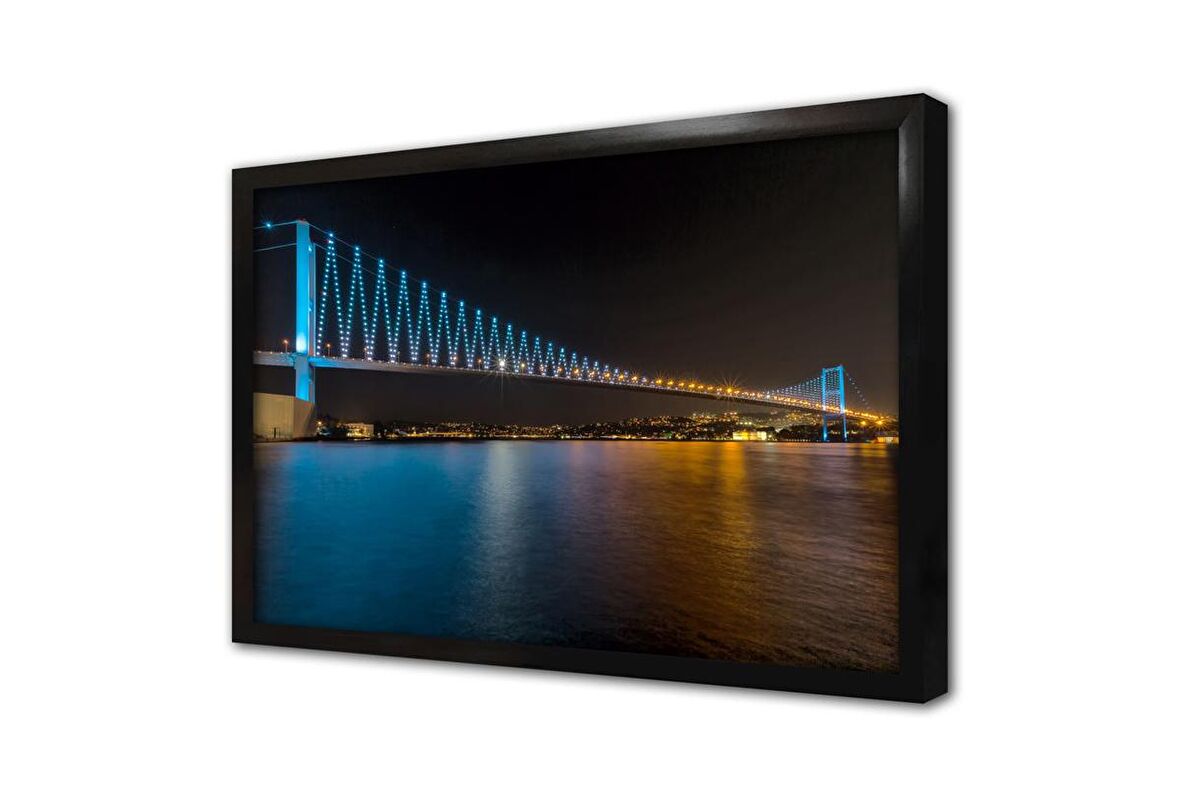 İstanbul Boğaz Köprüsü Çerçeveli Cam Tablo