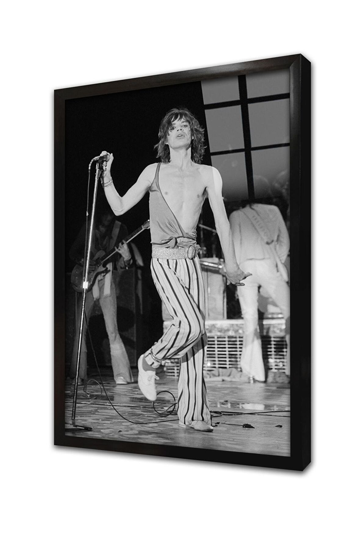 Rolling Stones Çerçeveli Cam Tablo
