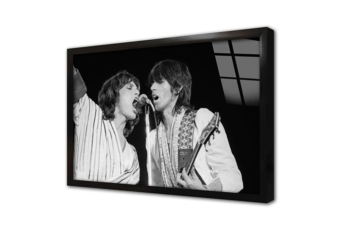 Keith Richards Çerçeveli Cam Tablo