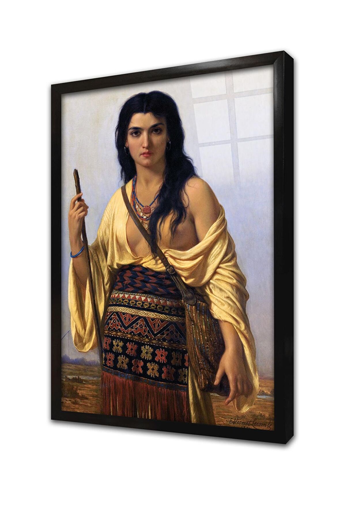 Kadın Çerçeveli Cam Tablo