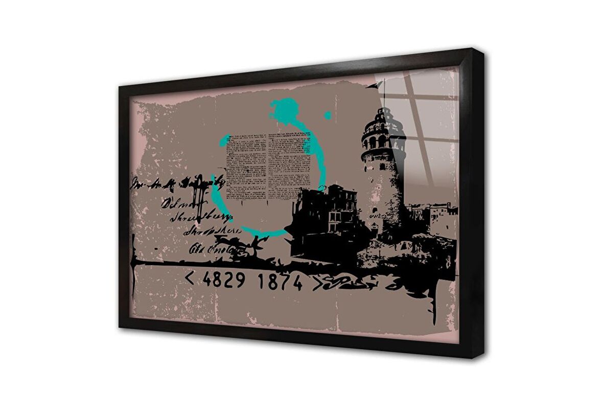 Galata Çerçeveli Cam Tablo