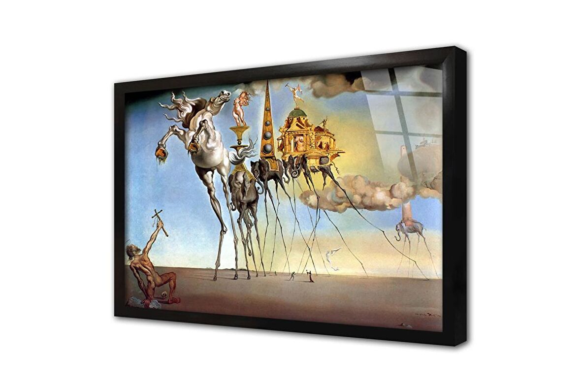 Sürrealizm Çerçeveli Cam Tablo