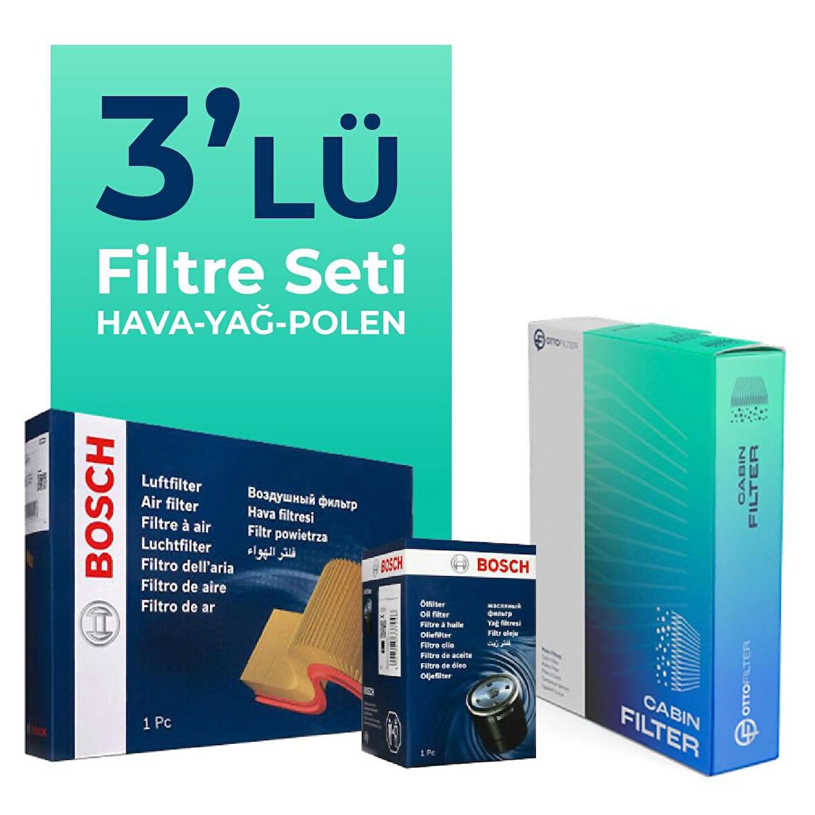 BOSCH HONDA HR-V 1.6 i-Dtec Filtre Bakım Seti (2015-2021) 3 lü