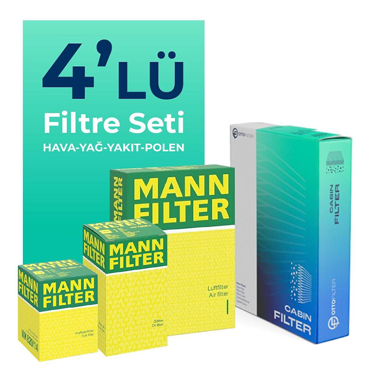MANN FORD Tourneo Custom 2.0 Dizel Filtre Bakım Seti (2015-2023) 4 lü
