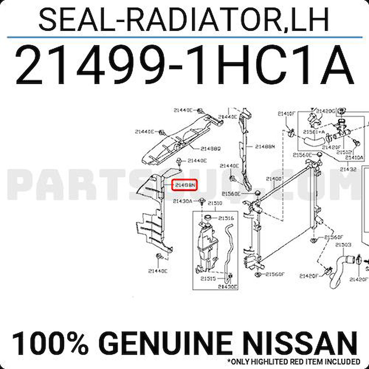 Nissan Micra Radyator havalandırma Plastiği Sağ Deflektör 2011-2016 Orijinal