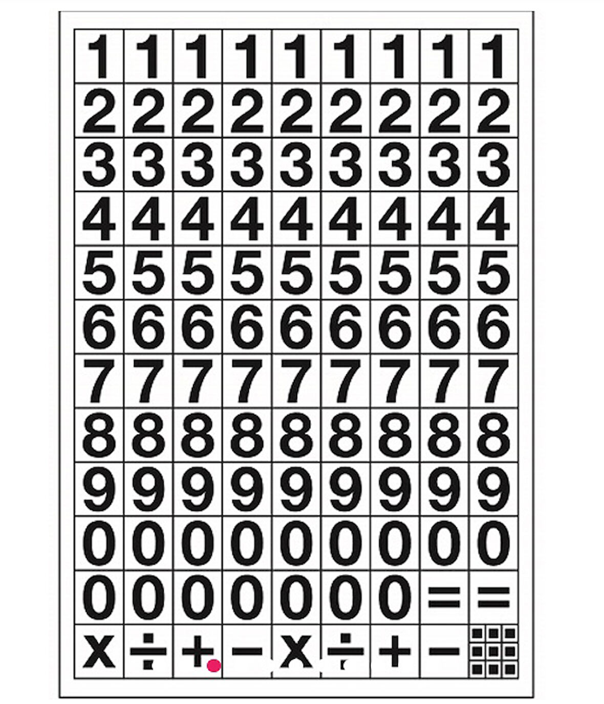 Tanex Rakam Stickers 2 Sayfa Stc-502 - 3 adet