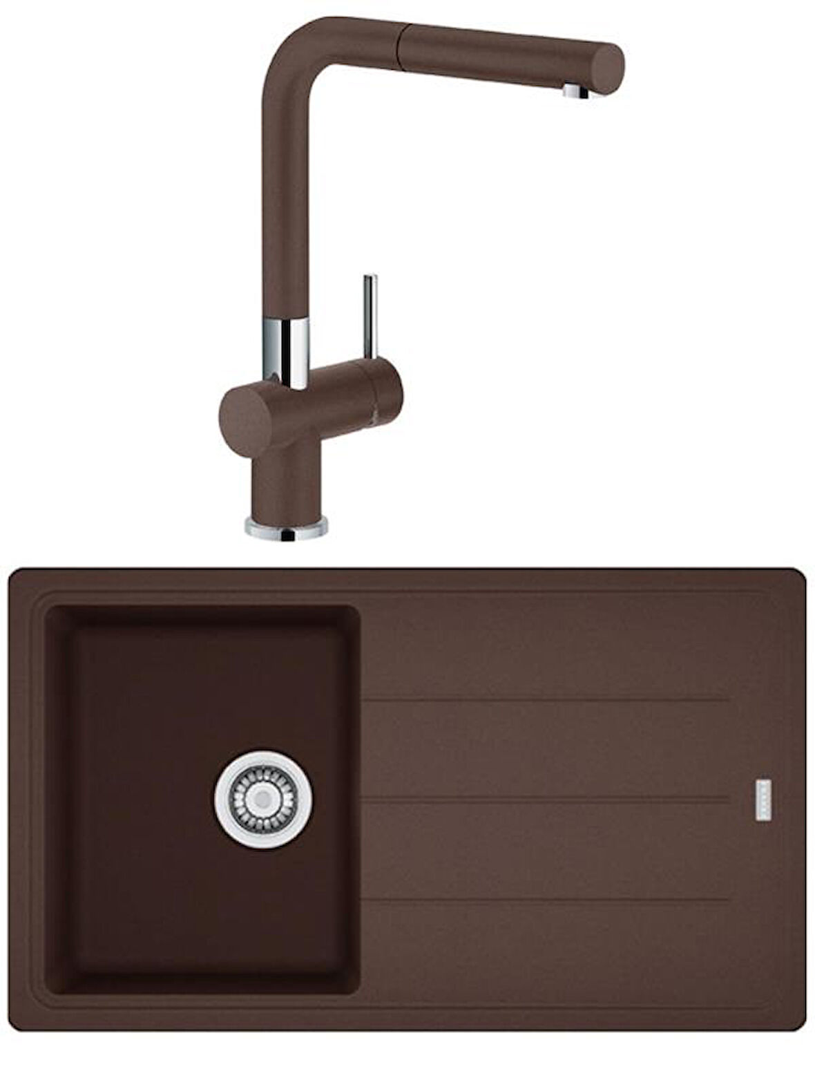 BFG 611-86/Active Plus Doccia Eviye Armatür Seti (Dark Brown)