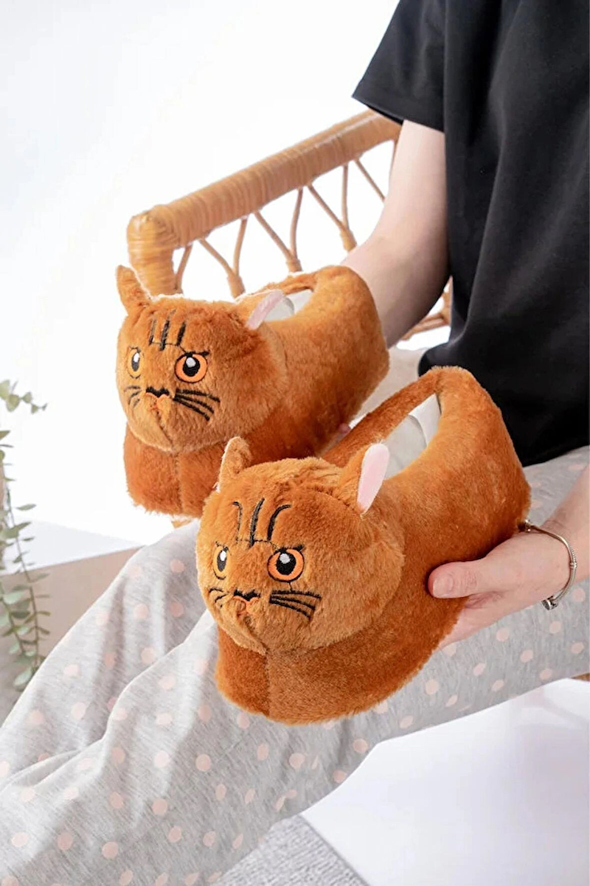 Devida Yumuşak Taban Sevimli Hayvan Kedi Panduf