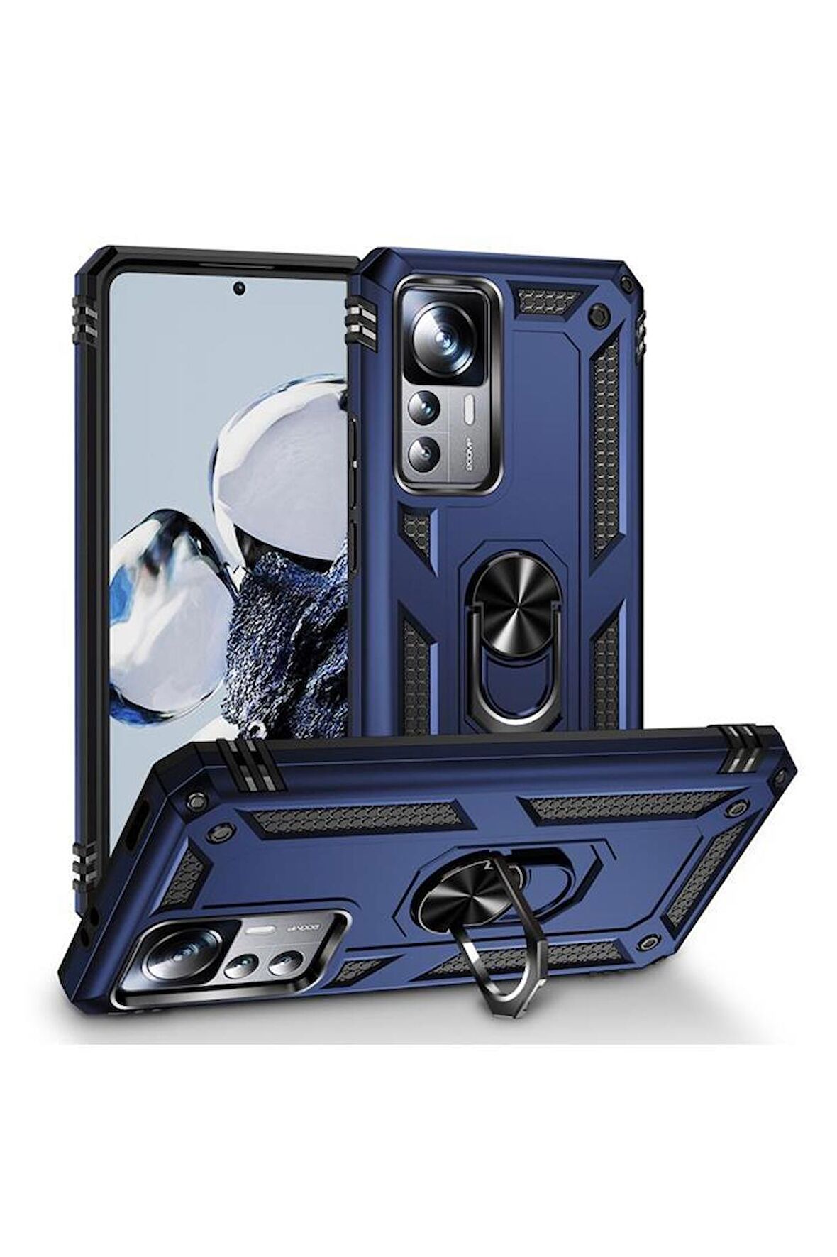 Xiaomi Mi 12T Kılıf Yüzüklü Standlı Manyetikli Armor Zırh