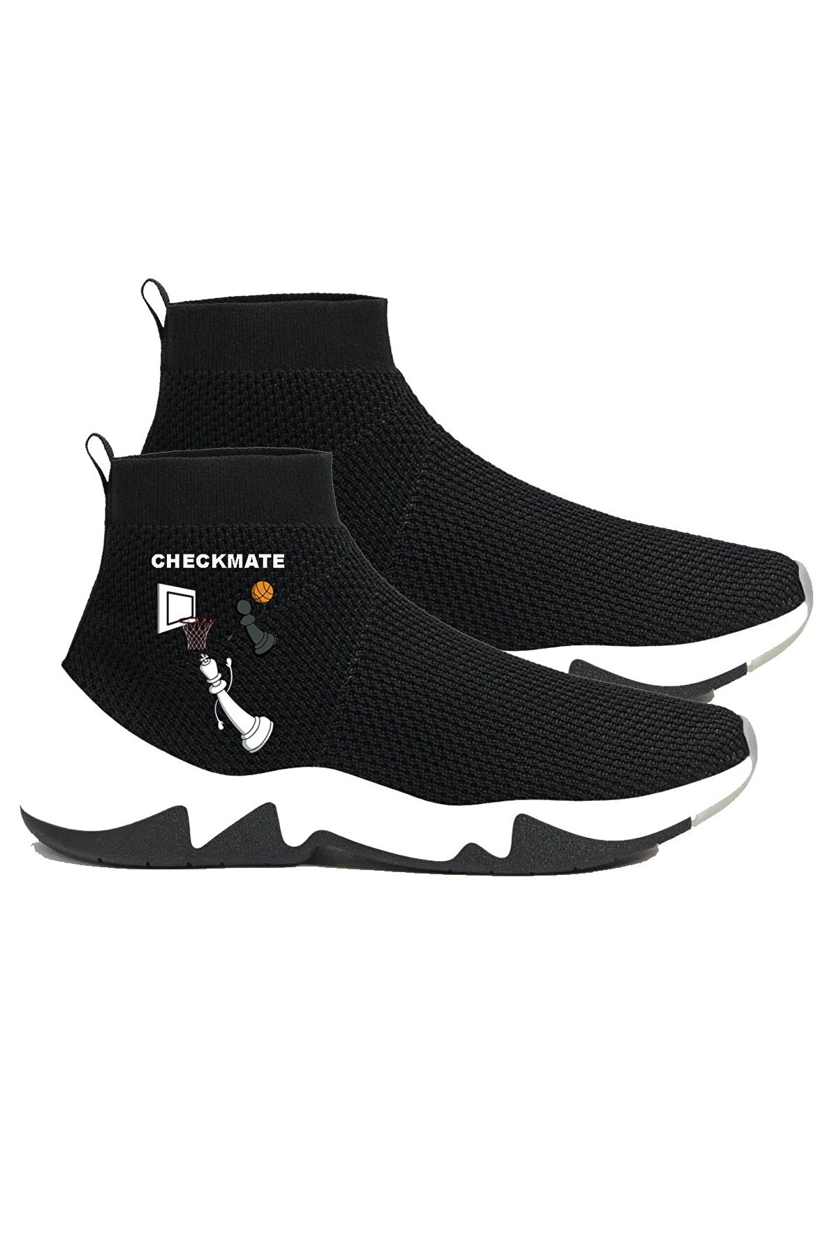 Chess Checkmate Çorap Design Sneaker Spor Ayakkabı 