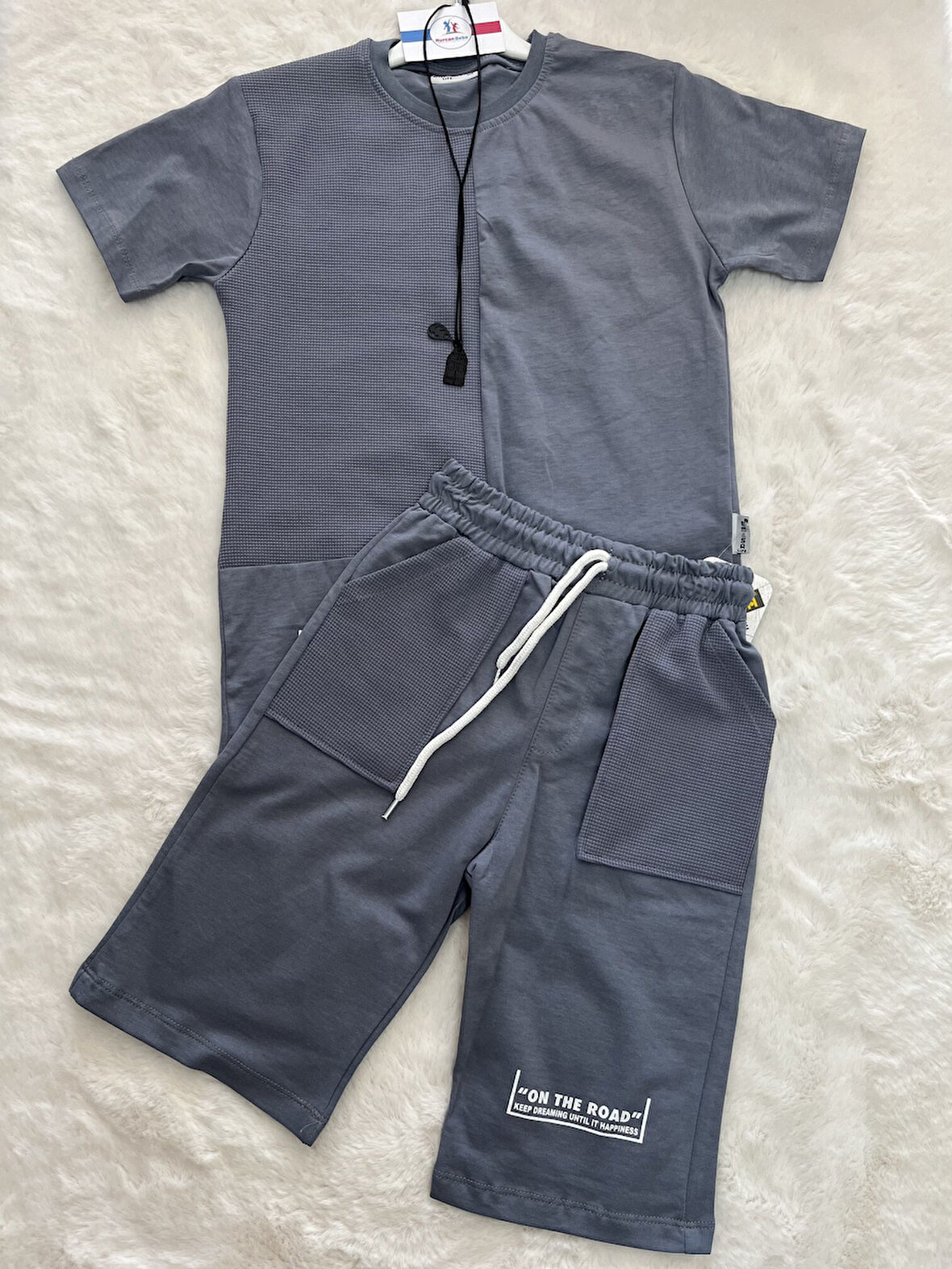 Yarısı Wafel Kumaş Yarısı Penye Takım