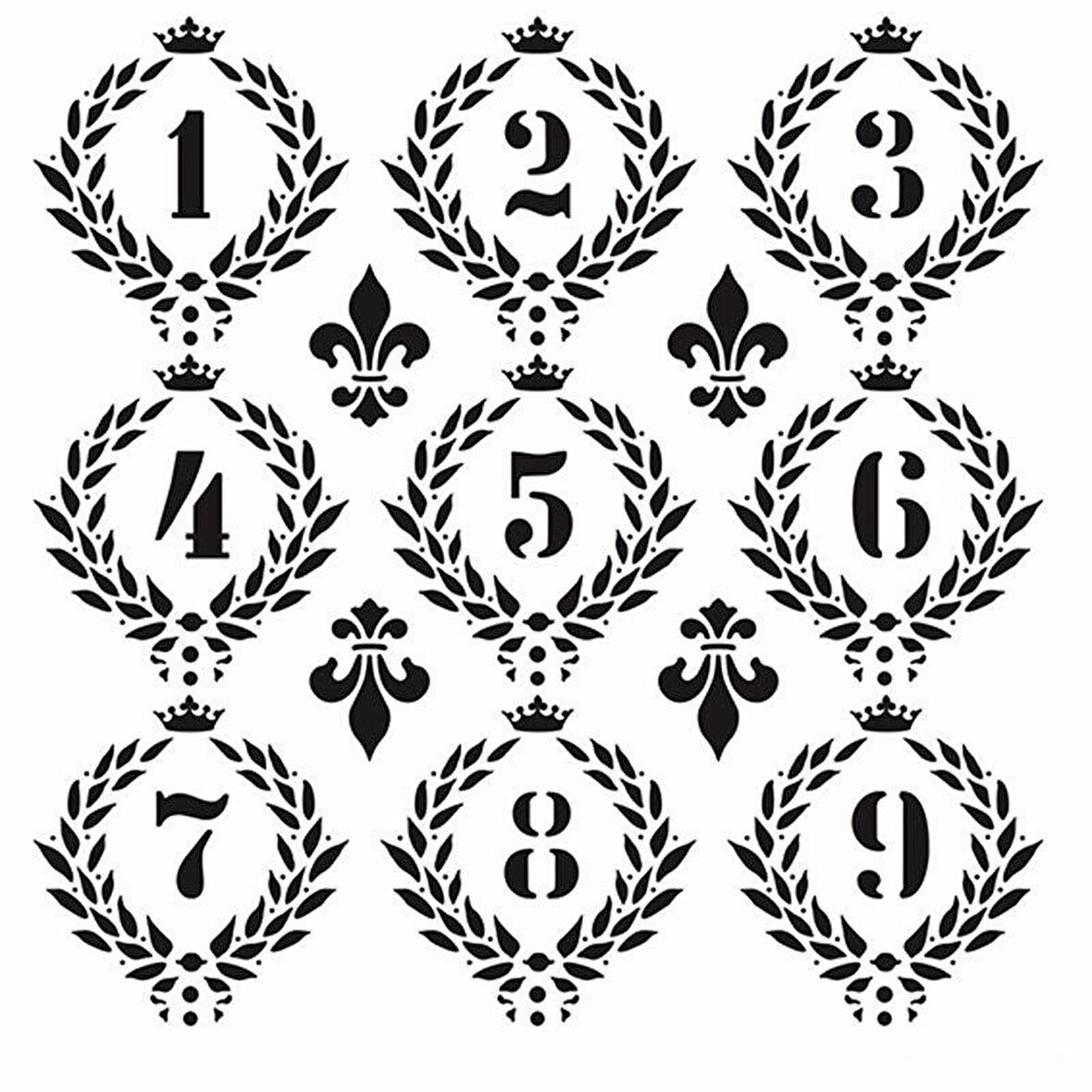 HD012 Home Dekor Stencil 45x45