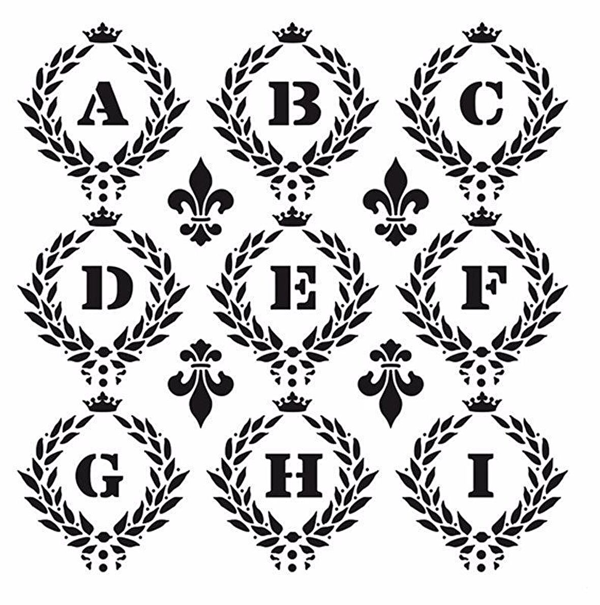 HD014 Home Dekor Stencil 45x45