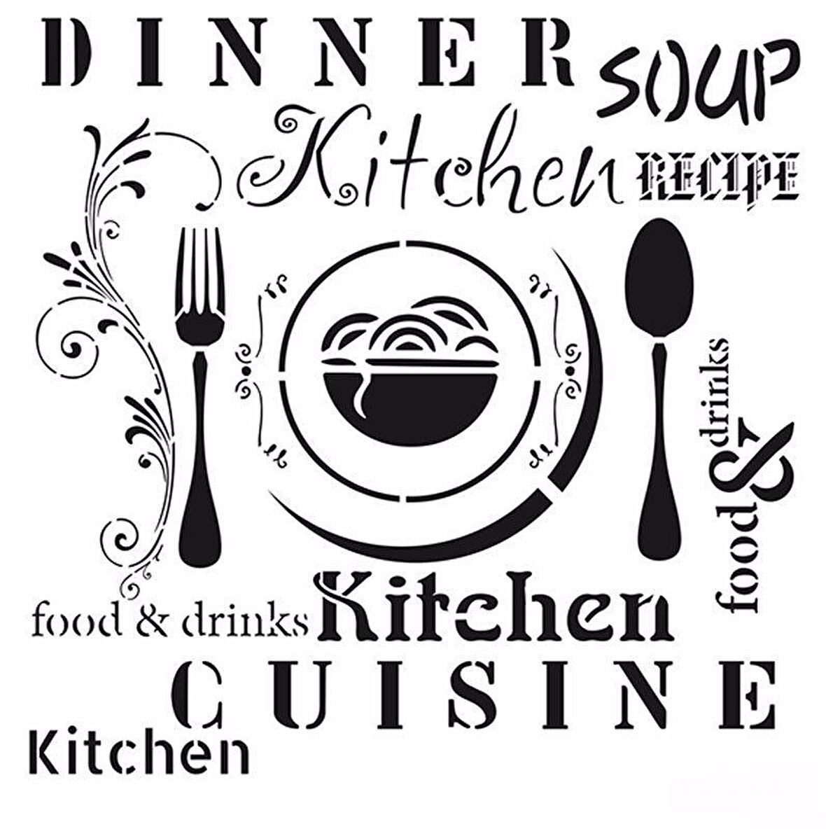 HOME DECOR STENCIL HD-48 45X45