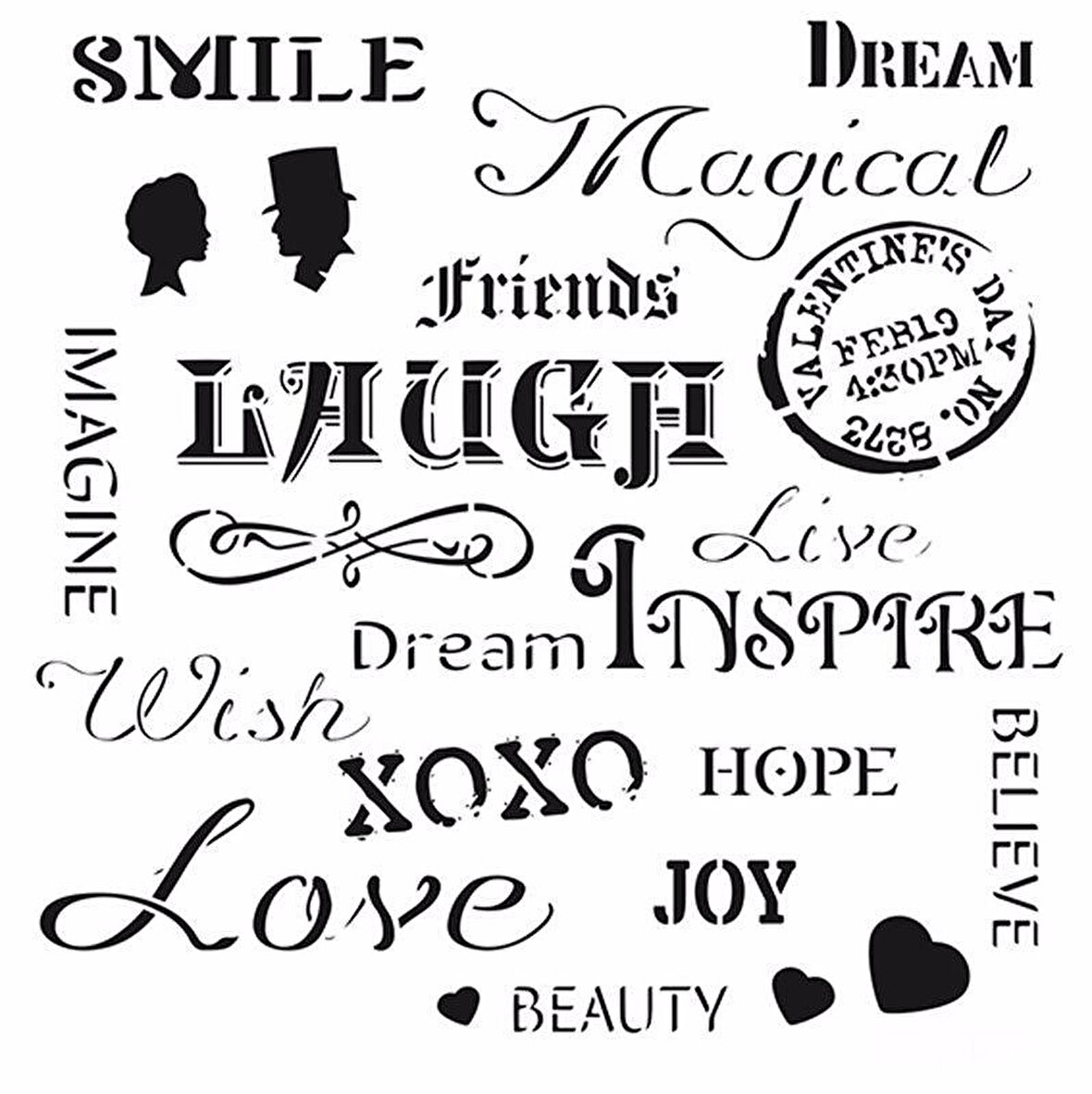 HOME DECOR STENCIL HD-55 45X45