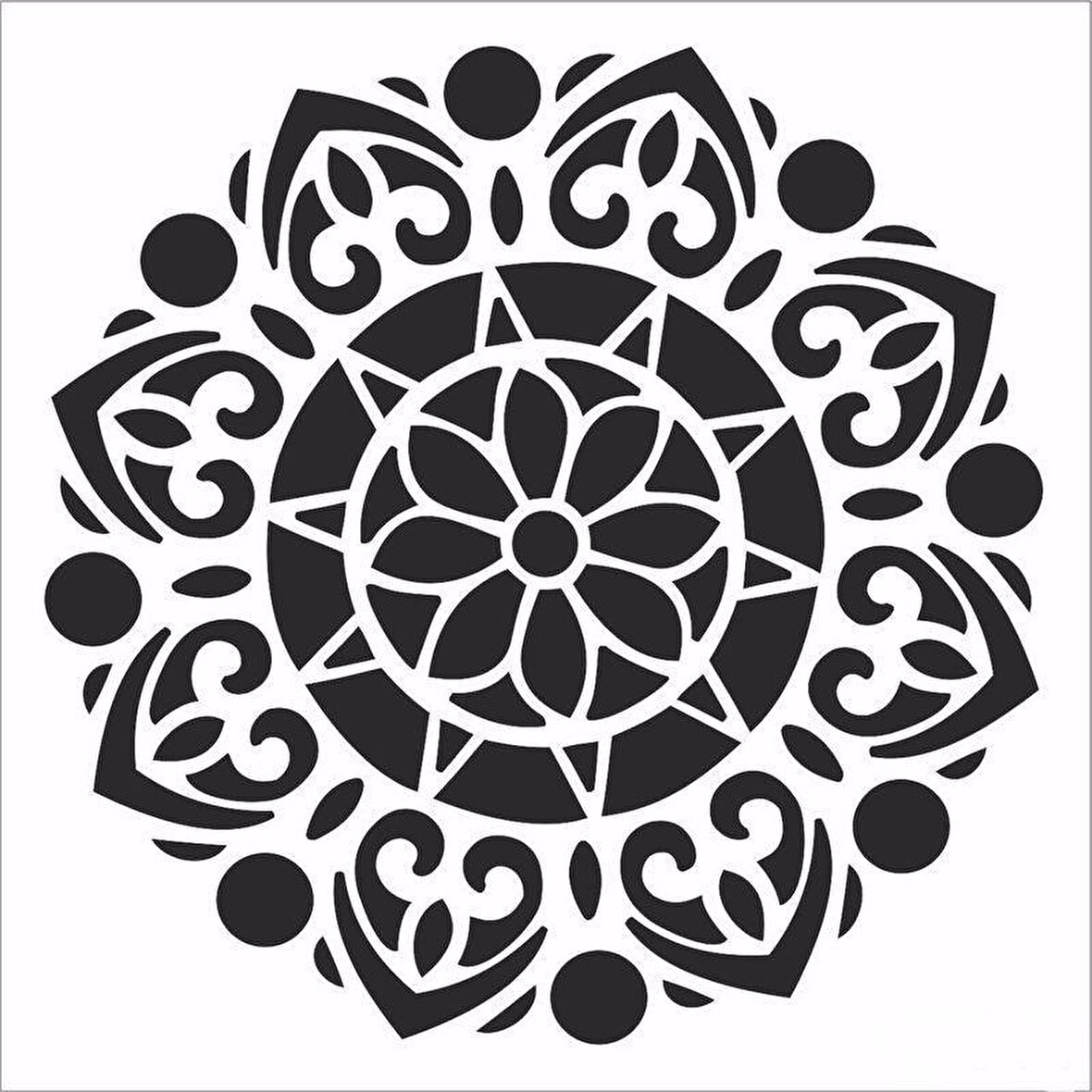 HD117 Home Dekor Stencil 45x45