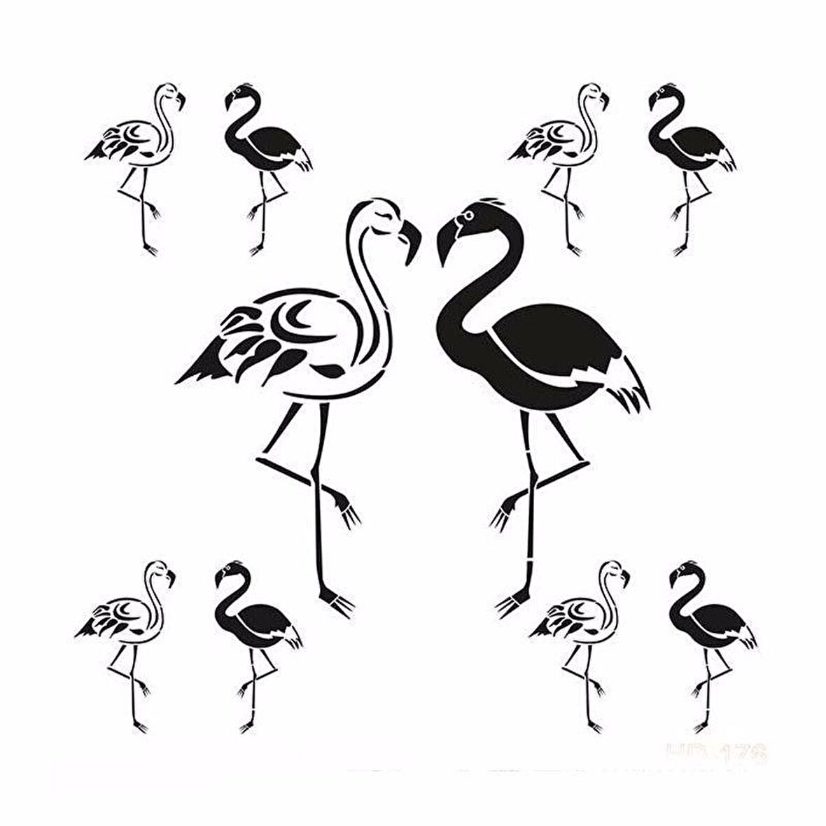 HOME DECOR MİNİ STENCIL HDM-176 25X25