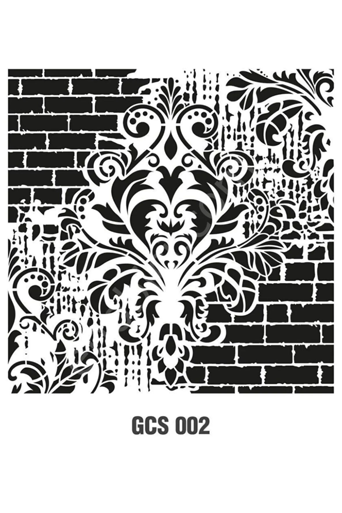 Grunge Duvar Stencil 45x45 - Gcs-002