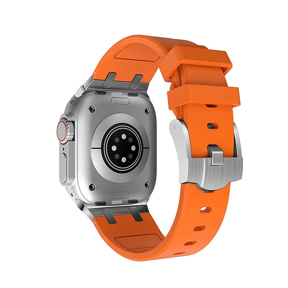 Apple Watch Uyumlu 7 45mm Zore KRD-89 Silikon Kordon 