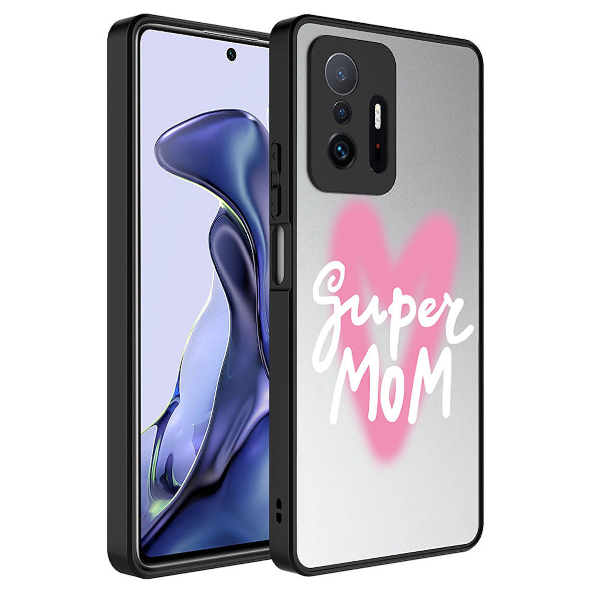 Xiaomi Mi 11T 5G Kılıf Aynalı Desenli Kamera Korumalı Parlak Zore Mirror Kılıf