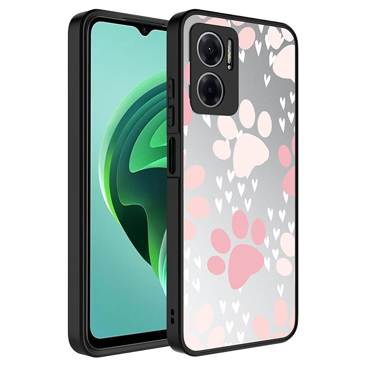 Xiaomi Redmi Note 11E Kılıf Aynalı Desenli Kamera Korumalı Parlak Zore Mirror Kılıf