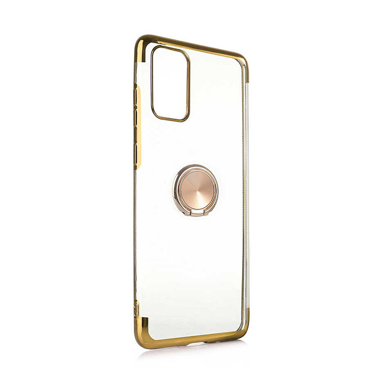 Galaxy S20 Kılıf Zore Gess Kenarları Renkli Yüzük Aparatlı Kılıf