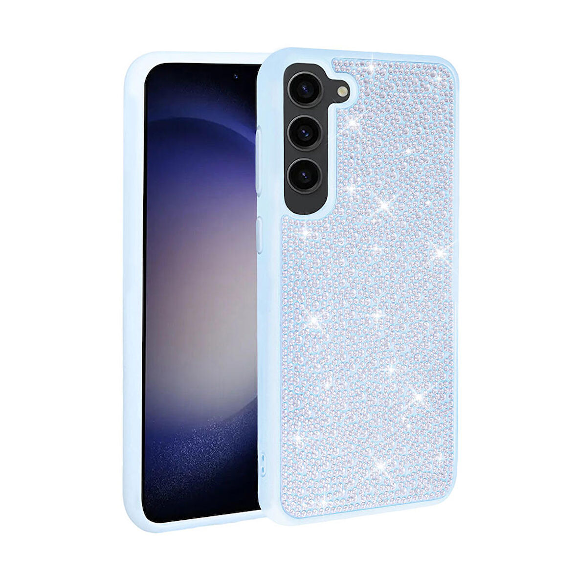 Galaxy S23 Plus Kılıf Parlak Taşlı Tasarım Zore Ston Kılıf