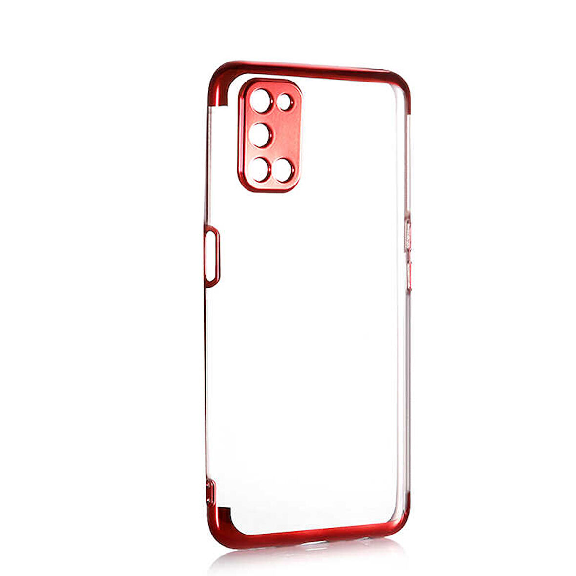 Oppo A52 Kılıf Zore Dört Köşeli Lazer Silikon Kılıf