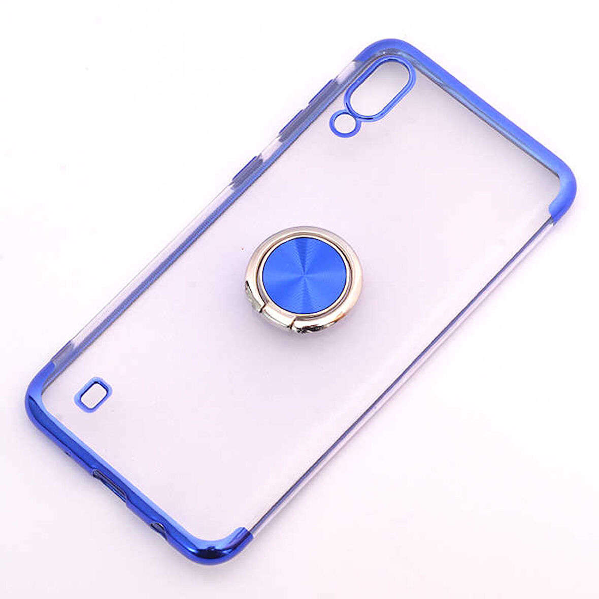 Galaxy M10 Kılıf Zore Gess Kenarları Renkli Yüzük Aparatlı Kılıf