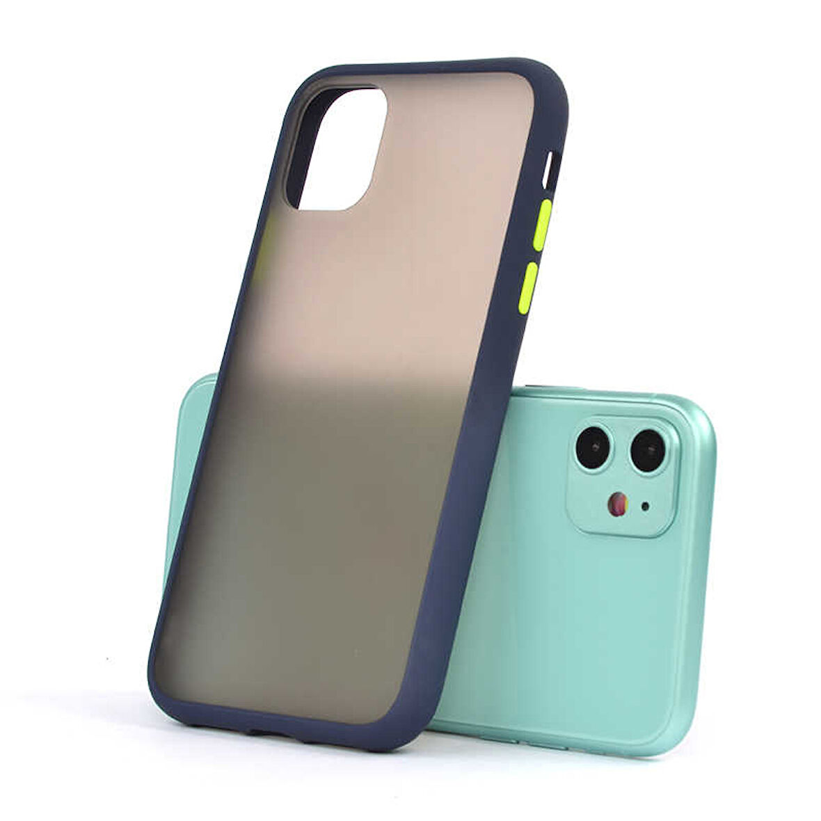 Apple iPhone 11 Kılıf Zore Fri Mat Yüzey Renkli Kenar Kılıf