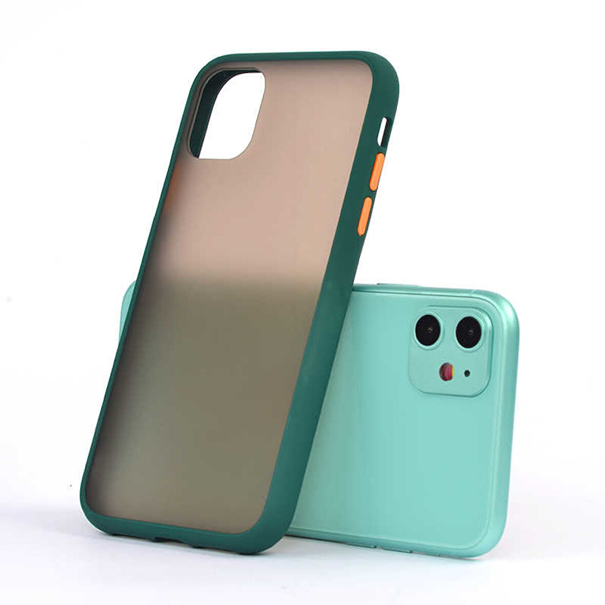Apple iPhone 11 Kılıf Zore Fri Mat Yüzey Renkli Kenar Kılıf