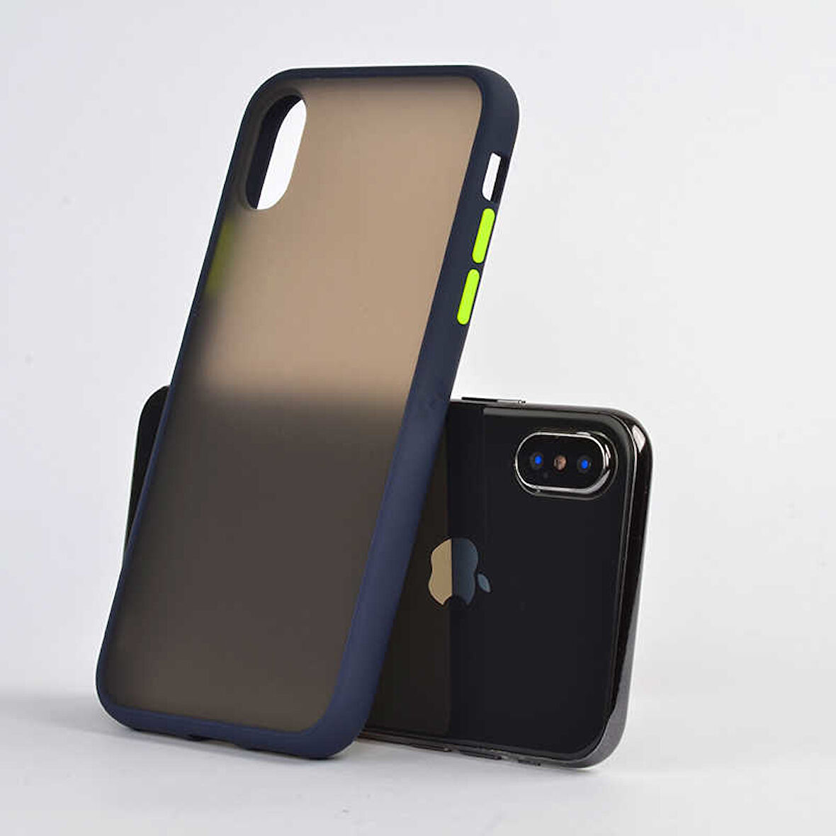 Apple iPhone XS Max 6.5 Kılıf Fri Mat Yüzey Renkli Kenar Kılıf